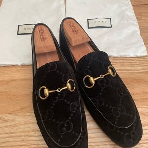 Gucci Jordaan GG velvet loafers - Size 7